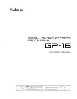 Roland GP-16 Owner'S Manual preview