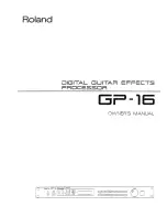 Предварительный просмотр 3 страницы Roland GP-16 Owner'S Manual