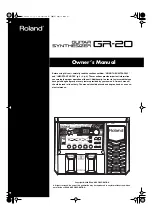 Roland GR-20 Owner'S Manual preview