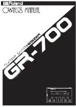 Roland GR-700 Owner'S Manual preview