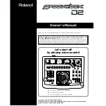 Preview for 1 page of Roland Groovebox D2 Owner'S Manual