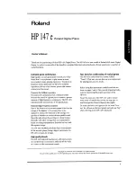 Предварительный просмотр 3 страницы Roland HP 147 e Owner'S Manual