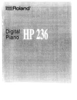 Preview for 1 page of Roland HP 236 User Manual