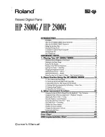 Предварительный просмотр 3 страницы Roland HP 2800G Owner'S Manual