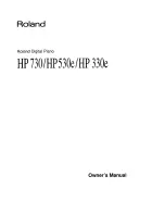 Roland HP 330e Owner'S Manual preview