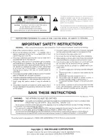 Предварительный просмотр 2 страницы Roland HP 5700 Owner'S Manual