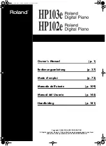 Roland HP102e Owner'S Manual preview