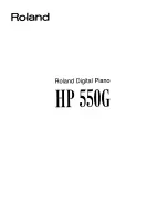 Предварительный просмотр 1 страницы Roland HP550G Owner'S Manual