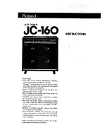 Roland Jass Chorus JC-160 Instructions Manual preview