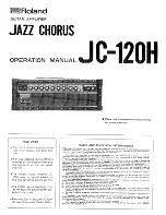 Preview for 1 page of Roland Jazz Chorus JC-120H Operation Manual