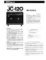 Roland JC-120 Jazz Chorus Operation Manual preview