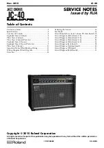 Roland JC-40 Service Notes preview