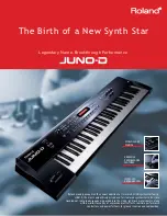 Roland JUNO-D Specifications предпросмотр