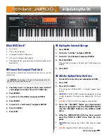 Preview for 1 page of Roland JUNO-G Quick Start Manual