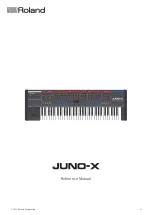 Roland JUNO-X Reference Manual preview