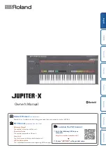 Roland JUPITER-X Owner'S Manual preview