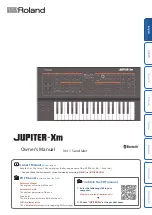 Roland Jupiter-Xm Owner'S Manual preview