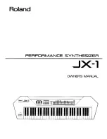 Preview for 1 page of Roland JX-1 Owner'S Manual