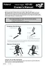 Roland KD-80 Owner'S Manual preview