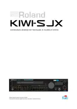 Предварительный просмотр 1 страницы Roland Kiwitechnics KIWI-SJX Manual