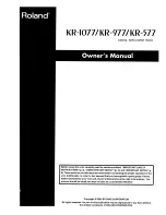 Roland KR-1077 Owner'S Manual предпросмотр