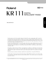 Preview for 61 page of Roland KR111 Owner'S Manual