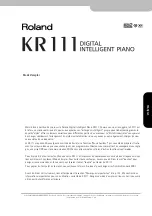 Preview for 119 page of Roland KR111 Owner'S Manual