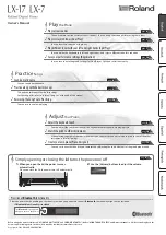 Roland LX-17 Owner'S Manual preview