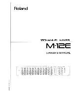 Preview for 1 page of Roland M-12E Owner'S Manual