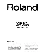 Roland MA-12C Instructions Manual preview