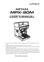 Roland Metaza MPX-90M User Manual предпросмотр