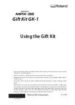 Preview for 1 page of Roland Metaza MPX-95 Gift Kit GK-1 Manual