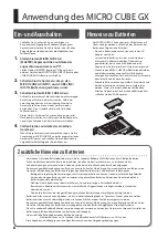 Preview for 22 page of Roland MICRO CUBE GX Owner'S Manual