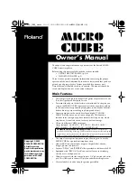 Preview for 1 page of Roland MICRO CUBE Owner'S Manual