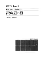 Preview for 1 page of Roland Midi Octapad PAD-8 Owner'S Manual