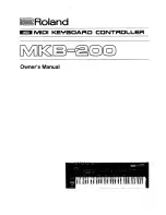 Preview for 1 page of Roland MKB-200 Owner'S Manual