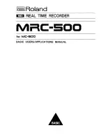 Preview for 3 page of Roland MRC-500 Owner'S Manual