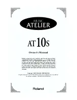 Roland Music Atelier AT-10S Owner'S Manual предпросмотр