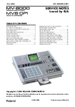 Preview for 1 page of Roland MV8-OP1 Service Notes