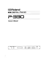 Roland P-330 Owner'S Manual preview