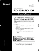 Preview for 1 page of Roland PD-125/PD-105 Owner'S Manual