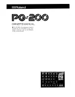 Roland PG-200 Owner'S Manual preview