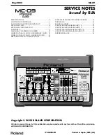 Preview for 1 page of Roland Phase Lab MC-09 Service Notes