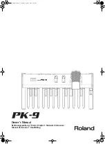 Roland PK-9 Owner'S Manual preview