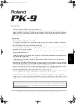 Предварительный просмотр 75 страницы Roland PK-9 Owner'S Manual