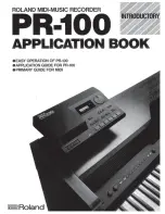 Предварительный просмотр 1 страницы Roland PR-100 Application Book