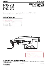 Roland PX-7B Service Notes предпросмотр