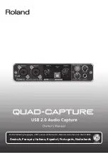 Roland Quad-Capture Owner'S Manual preview