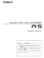 Preview for 1 page of Roland R-5 Owner'S Manual