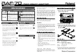 Preview for 2 page of Roland RAF-70 Owner'S Manual